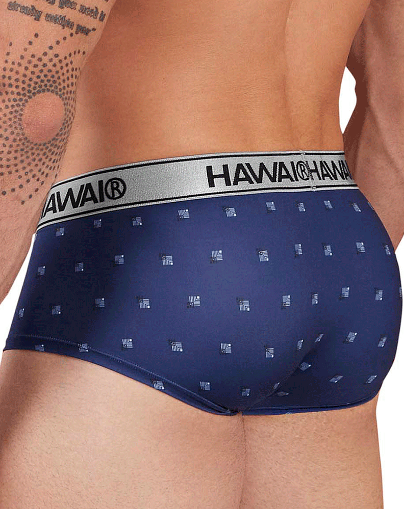 Slip en microfibre imprimé Hawai 42480 bleu