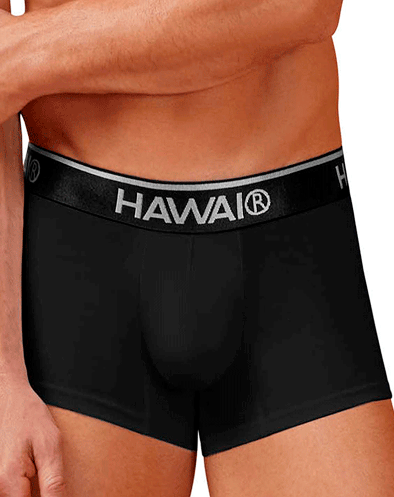 Hawair 4986 Cotton Blend Trunks Black-01