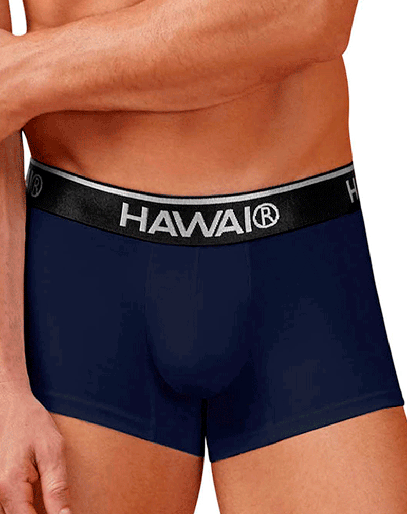 Hawair 4986 Cotton Blend Trunks Dark Blue-01