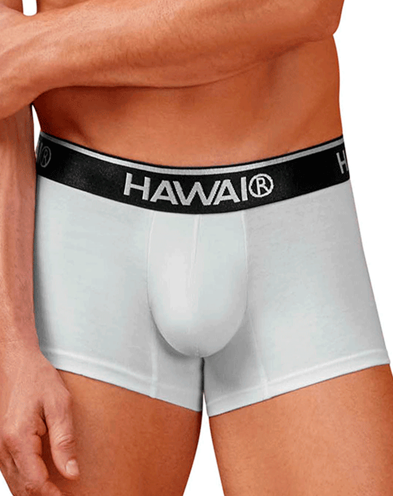 Hawair 4986 Cotton Blend Trunks White-01