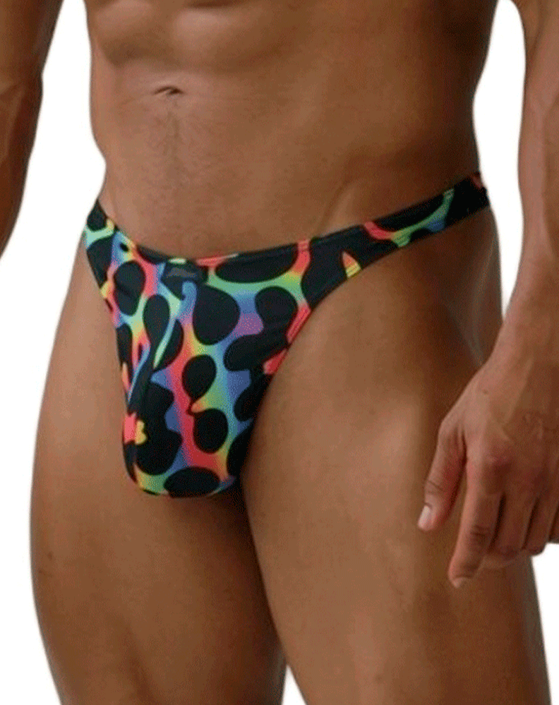 Xtremen 91284 Ultimate Rainbow Expression Men's Thong Mushroom