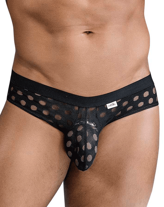 Candyman 99855 Polka Mesh Briefs Black
