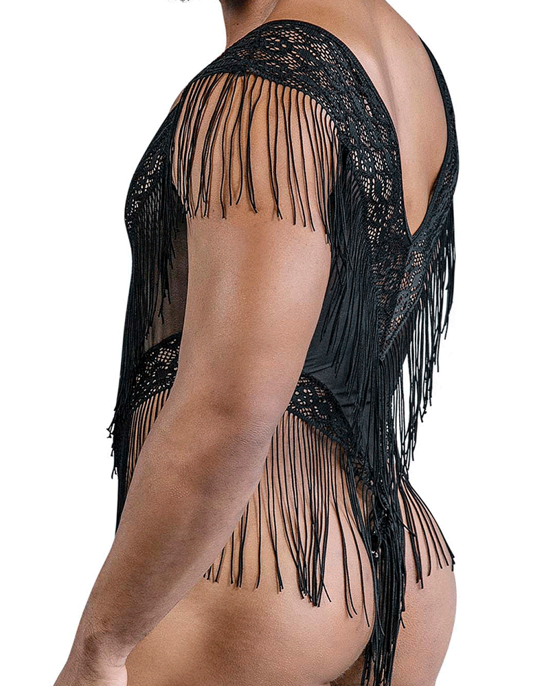 Candyman 99865 Lace-mesh Bodysuit Black