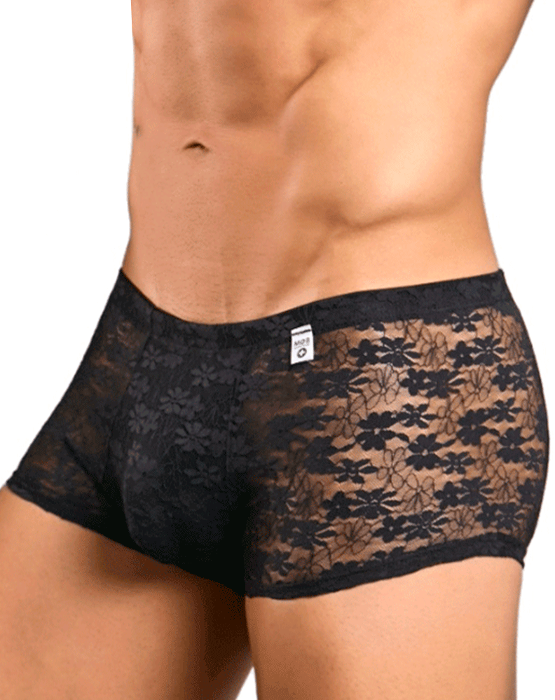 Malebasics Mbl84 Classic Pouch Trunks Black Lace