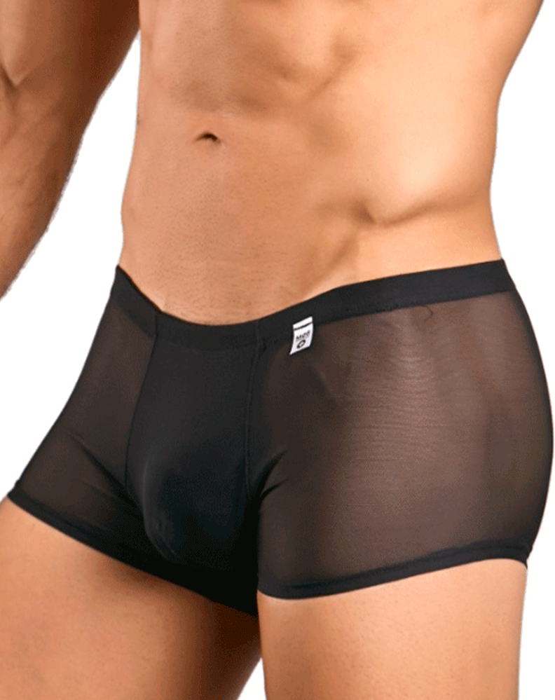Malebasics Mbl84 Classic Pouch Trunks Black Mesh
