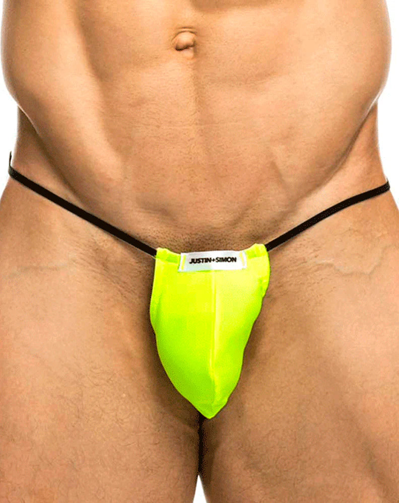Justin+simon Xsj02 Silky G-string Bulge Neon Green