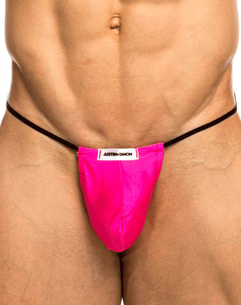 Justin+simon Xsj02 Silky G-string Bulge Pink