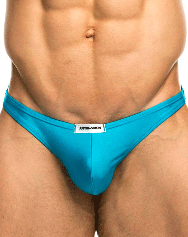 Justin+Simon XSJ03 Seidige Sexy Tangas Türkis