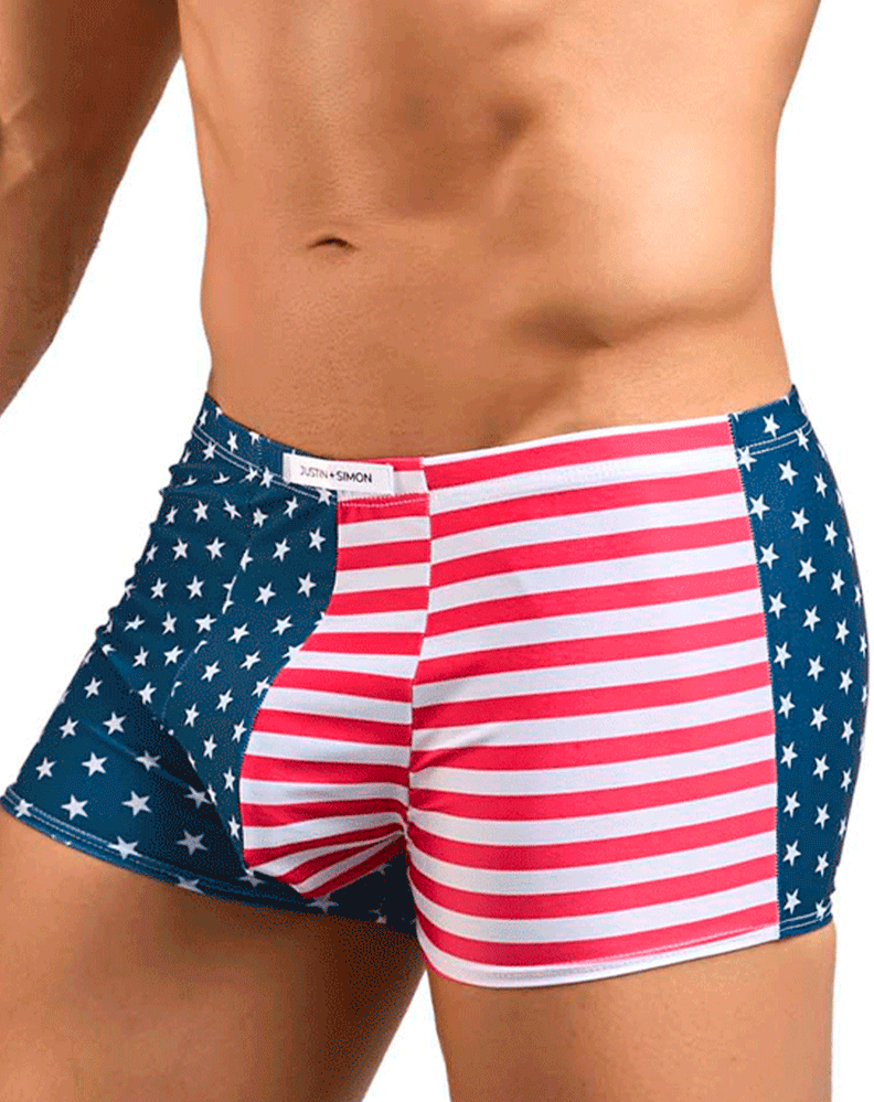 Justin+simon Xsj08 Classic Trunks Usa Flag