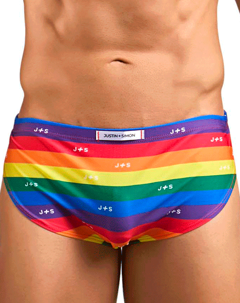 Justin+simon Xsj09 Running Shorts Pride Flag
