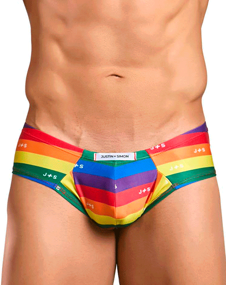 Justin+Simon Xsj22 Cheek Briefs Drapeau de la fierté