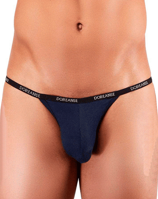 Doreanse 1330-nvy Ribbed Modal T-thong Navy