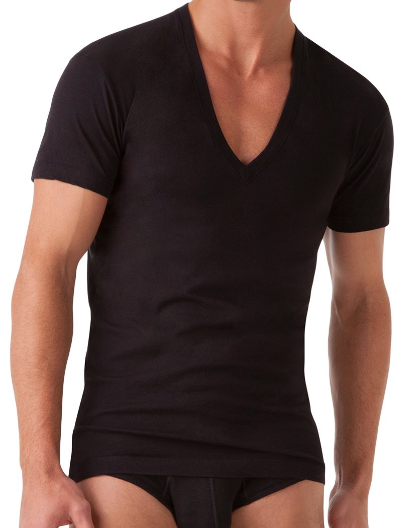 Black Front 2xist 3-Pack Essential Slim Fit V-Neck T-Shirt 020341