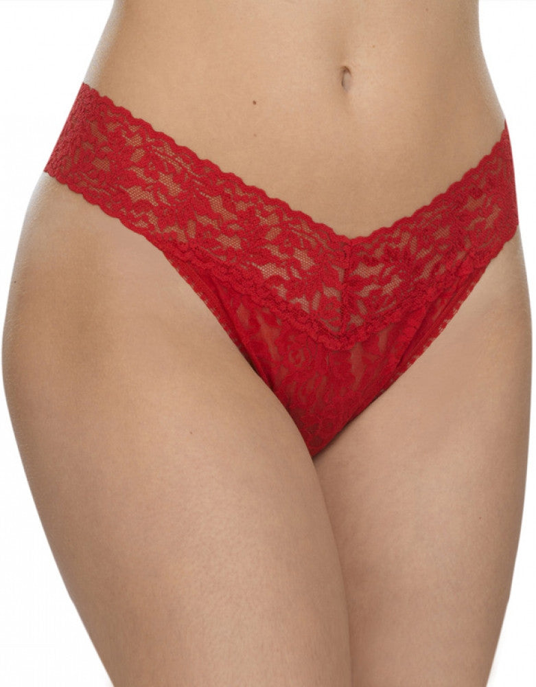 Red Front Hanky Panky Signature Stretch Lace Thong