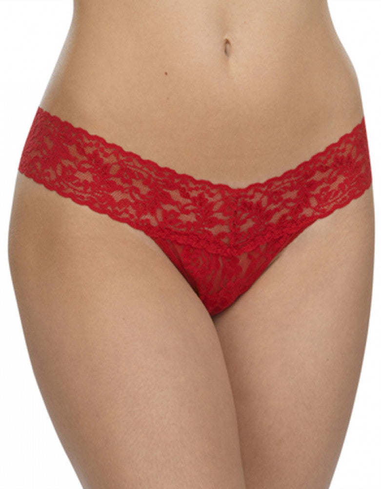 Red Front Hanky Panky Stretch Signature Lace Low Rise Thong