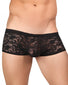 Black Front Male Power Stretch Lace Mini Trunk 145-162