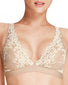 Sand/ Ivory Front Wacoal Embrace Lace Soft Cup Wirefree Bralette