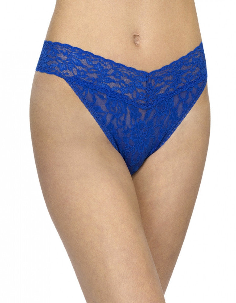 Sapphire Front Hanky Panky Signature Stretch Lace Thong