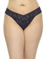 Navy Front Hanky Panky Stretch Lace Plus Size Thong