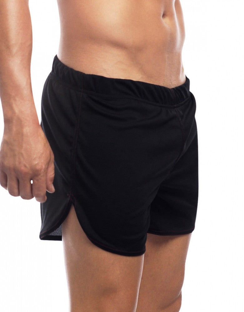 Black Side Go Softwear Gym Shorts with Built-In Jock 8359