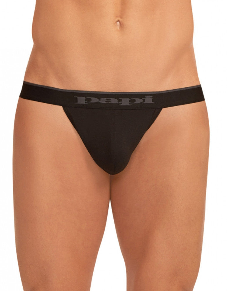 Black Front Papi 3-Pack Cotton Stretch Thongs 980902