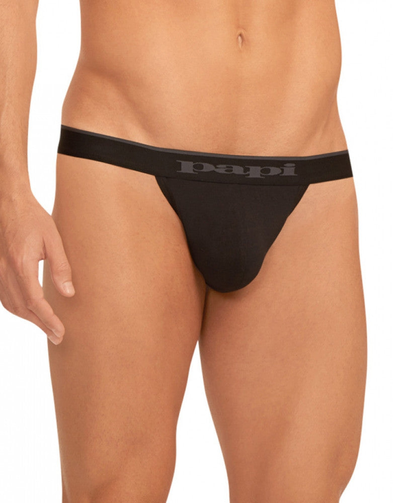 Black Other Papi 3-Pack Cotton Stretch Thongs 980902