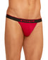 Black/Red/Grey Front Papi 3-Pack Cotton Stretch Thongs