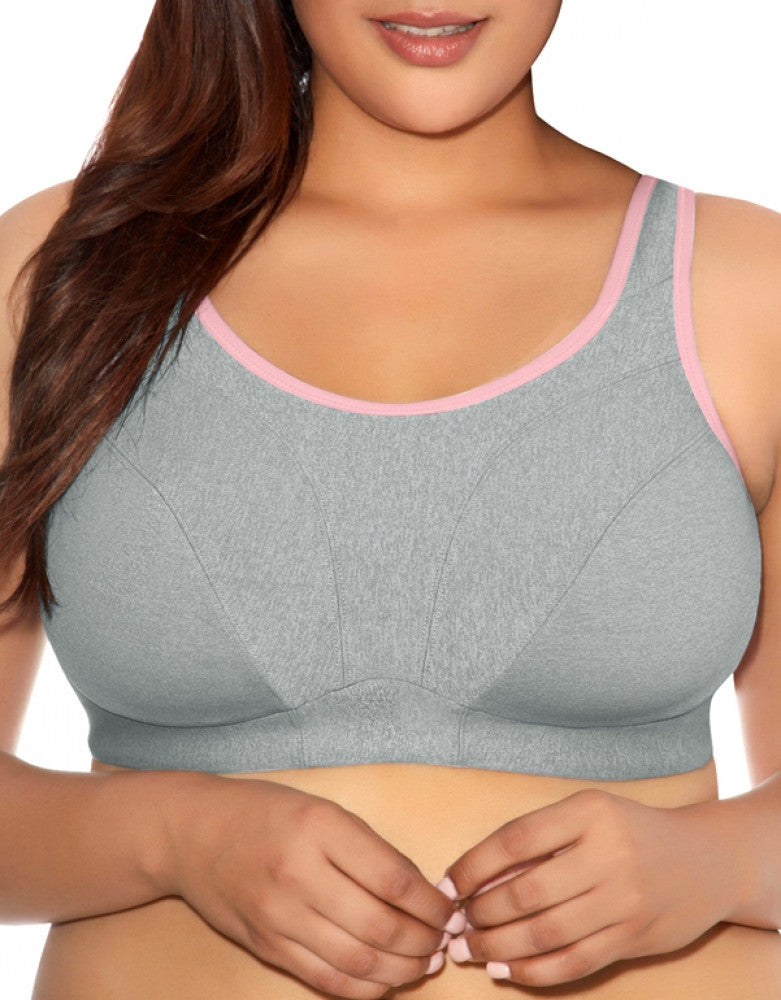 Grey Heather Front Goddess Wirefree Mid-Impact Soft Cup Sports Bra GD6911