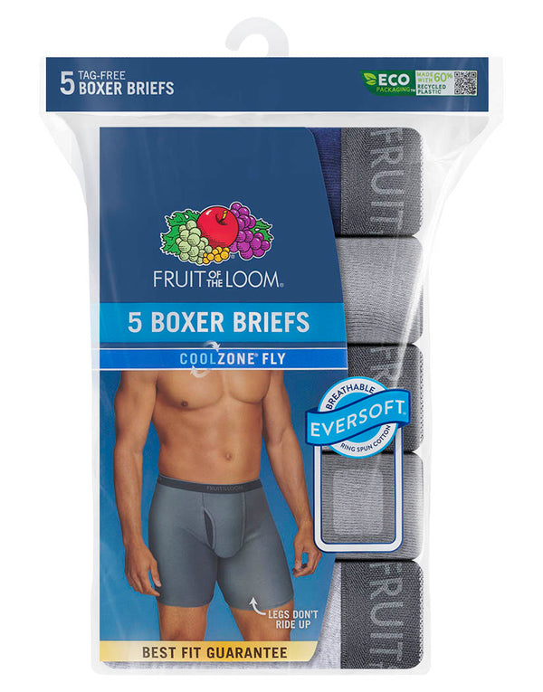 5 Pack Fruit of the Loom FIT for ME 100% NYLON Seamless Briefs