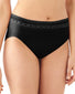 Black Lace Front Bali Barely There Comfort Revolution Microfiber High Cut Brief