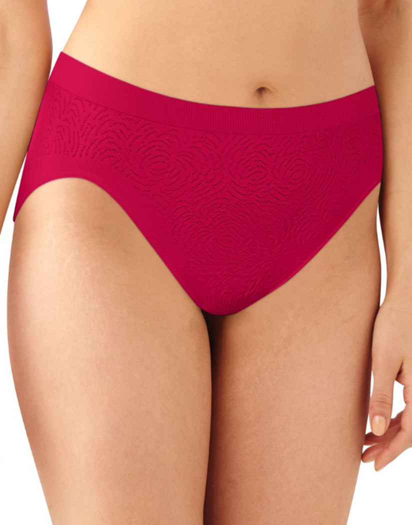 Armature Red Front Bali Barely There Comfort Revolution Microfiber Seamless High Cut Brief Panty 303j
