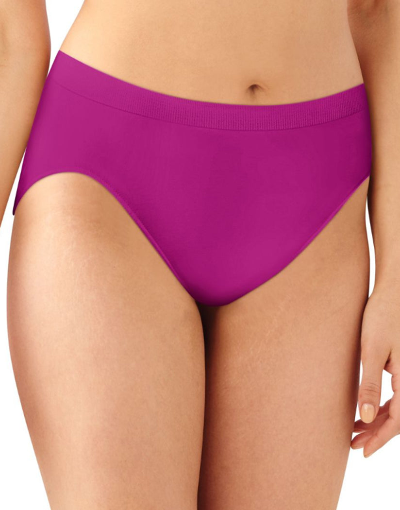 Magenta Majesty Front Bali Barely There Comfort Revolution Microfiber Seamless High Cut Brief Panty 303j