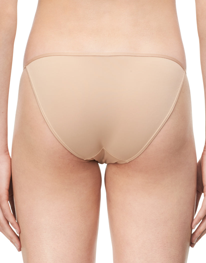 Bare Back Calvin Klein Women Sleek Microfiber Low Rise String Bikini Panty D3510