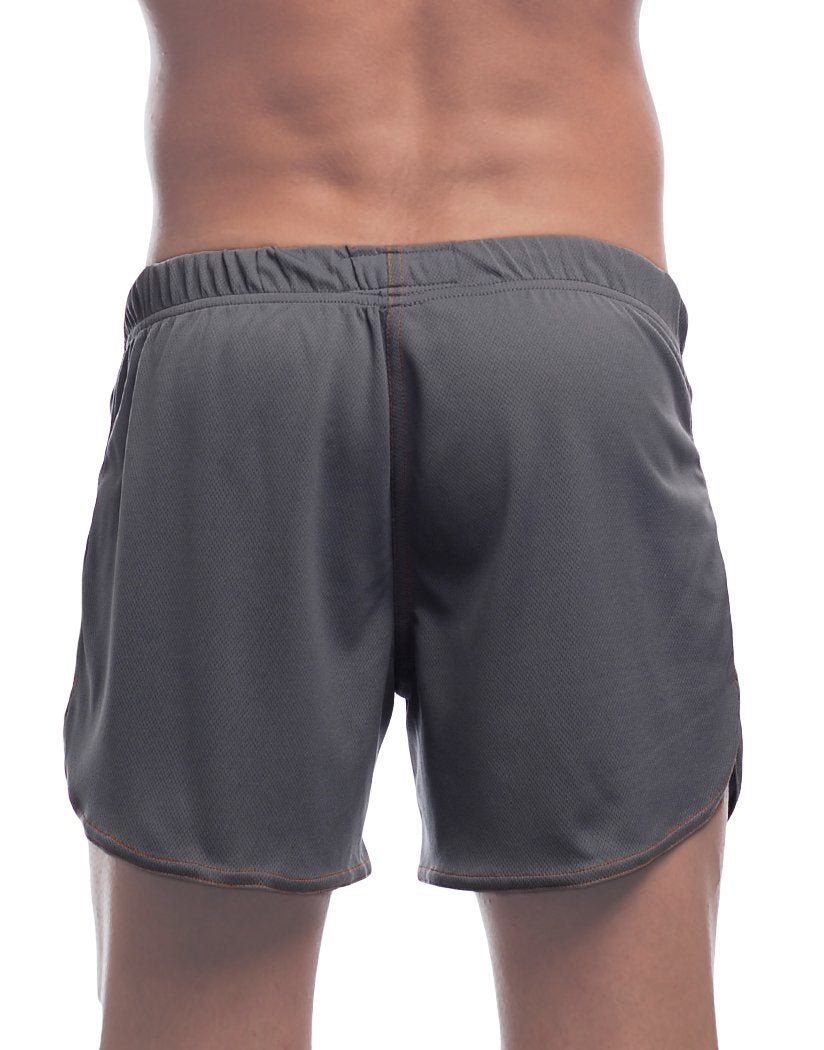 Grey Back Go Softwear Gym Shorts with Built-In Jock 8359