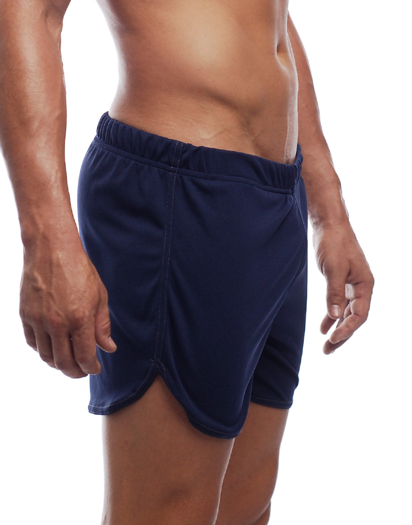 Navy Side Go Softwear Gym Shorts with Built-In Jock 8359