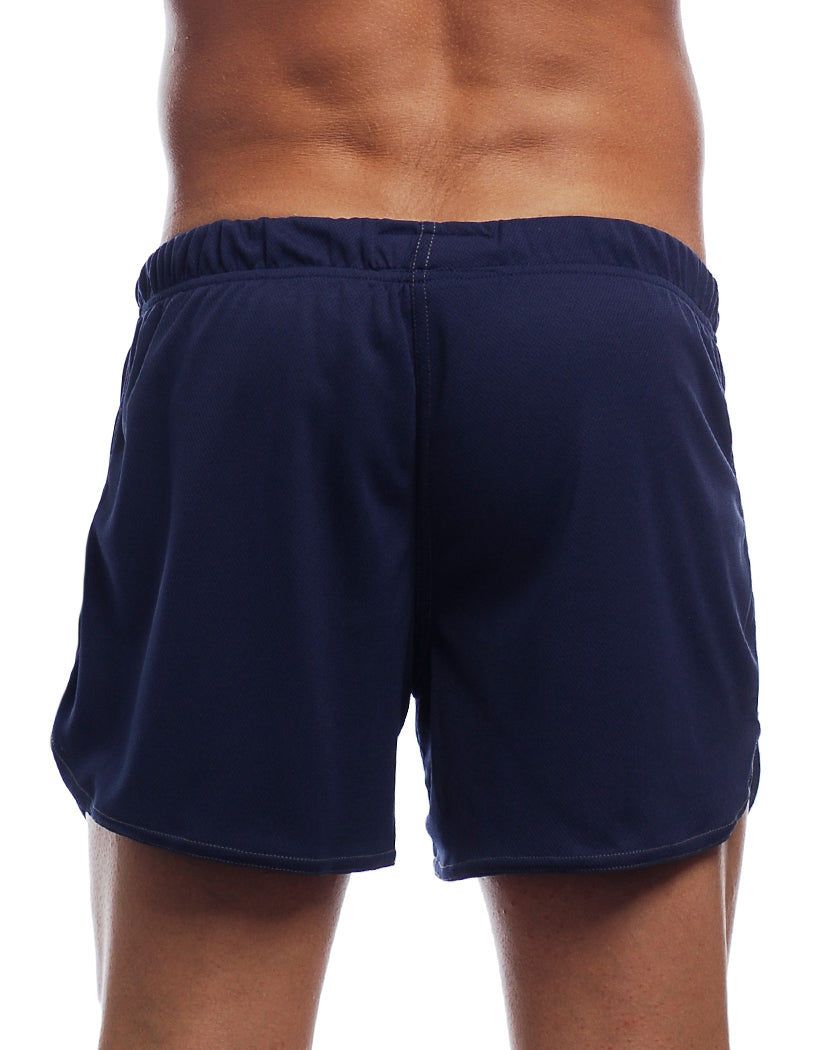 Navy Back Go Softwear Gym Shorts with Built-In Jock 8359