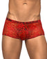 Red Front Male Power Stretch Lace Mini Trunk 145-162