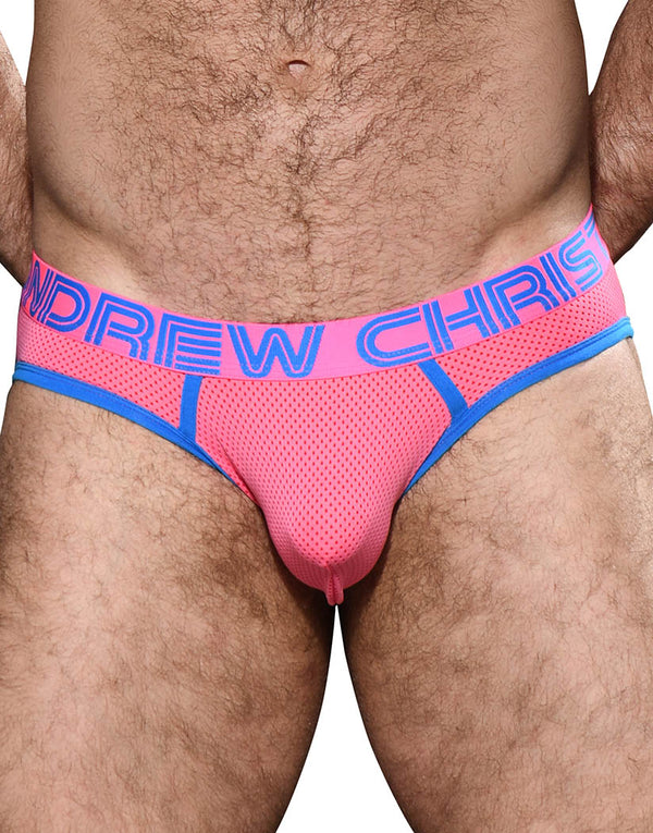 Andrew Christian Candy Pop Mesh Brief w/ Almost Naked 92731 Pink