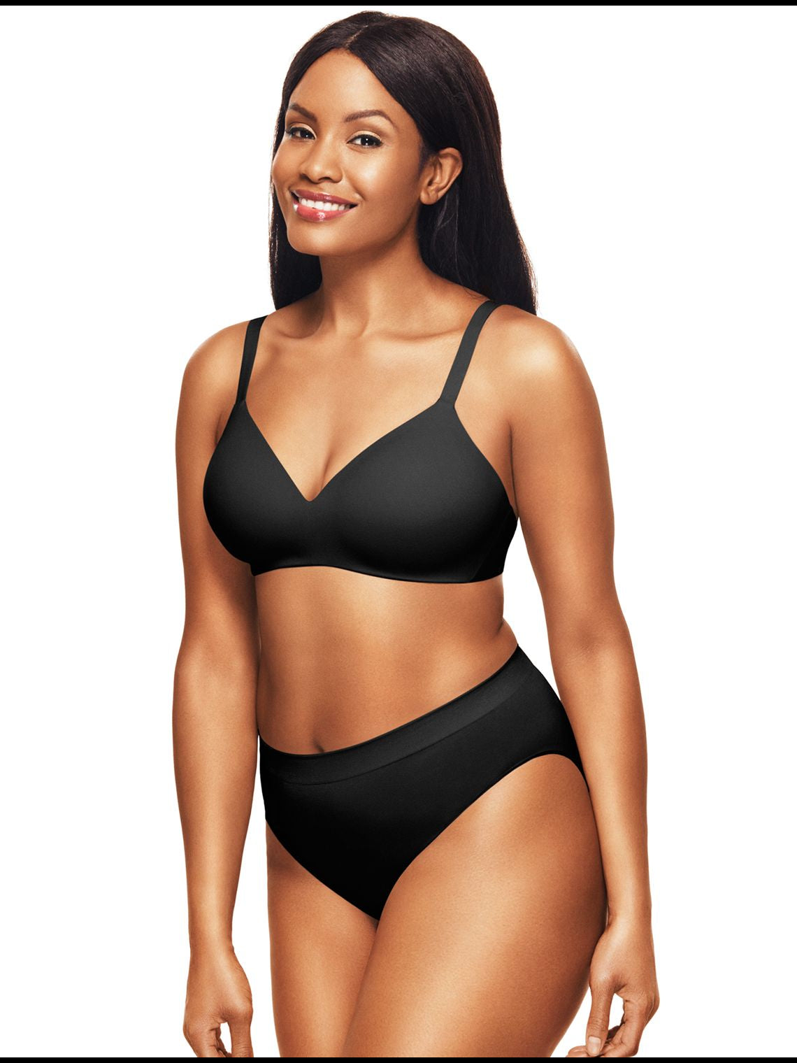 Black Front How Perfect Wirefree Contour Bra