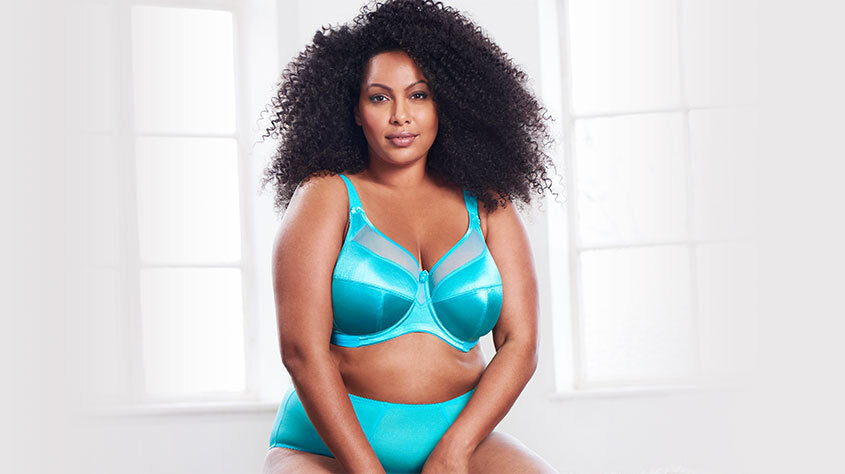 matching aqua bra and panties