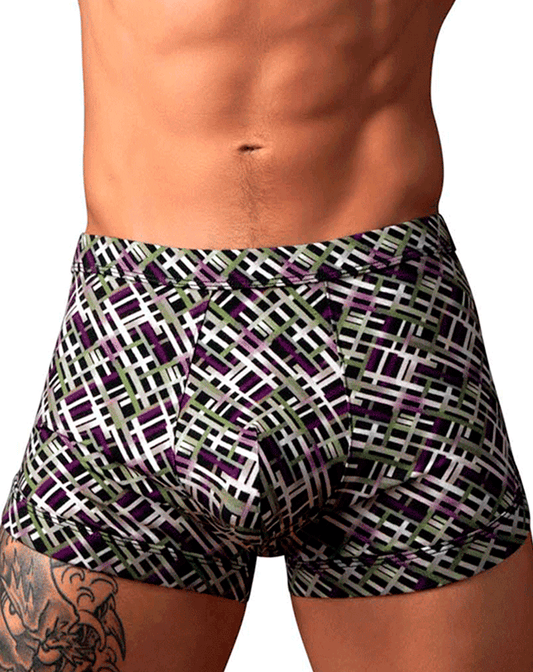 Male Power 148-303 Gridlocked Strappy Back Short Printed