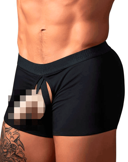 Male Power 162-304 Open Ended Moonshine Short Black