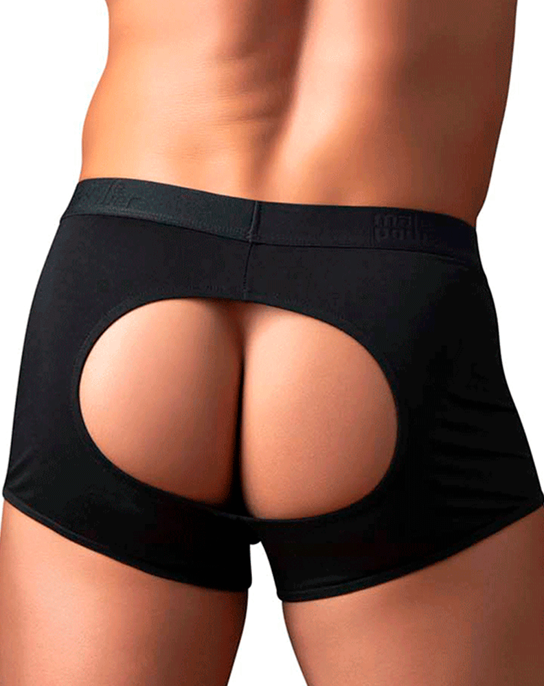 Male Power 162-304 Open Ended Moonshine Short Black