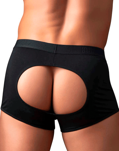 Male Power 162-304 Open Ended Moonshine Short Black