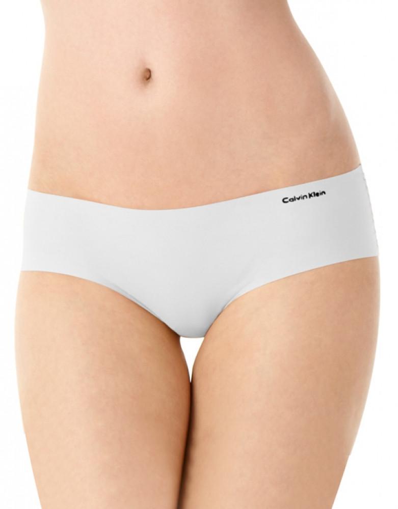 White Front Calvin Klein Invisible Mid Rise No Show Seamless Hipster Panty D3429