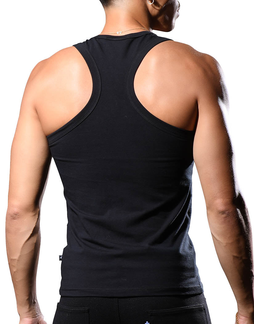 Black Back Andrew Christian Unleashed Double Strap Tank 2911