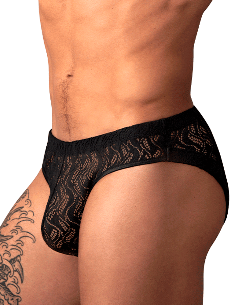 Male Power 330-305 Ripple Moon Jock Black