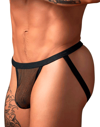 Male Power 388-11c Fishnet 2 Jockstrap Black