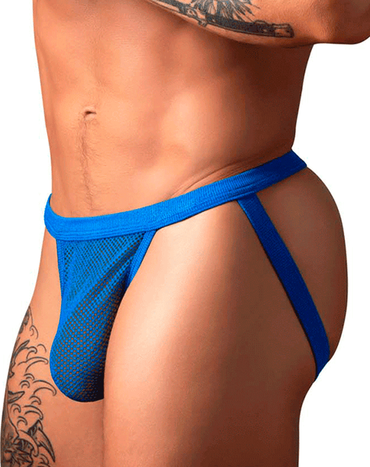 Male Power 388-11c Fishnet 2 Jockstrap Royal