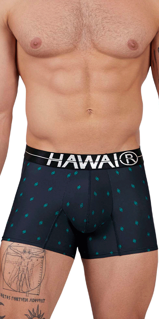 Hawair 42520 Printed Microfiber Trunks Dark Blue